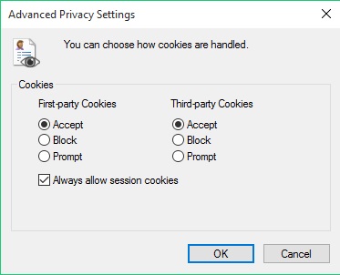 Advanced privacy settings